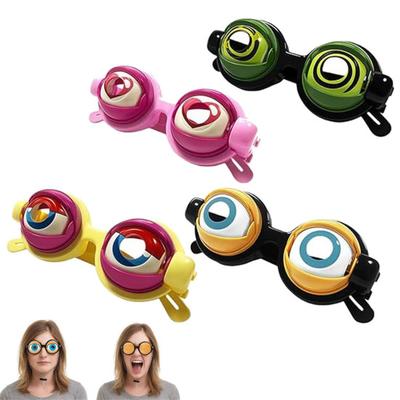 Verrückte Augen Kulleraugen Brille Spielzeug Zwinkerbrille mit Zugband Blinzelaktion Lustige Neuheit Requisite für Kinderparty Bühnenaufführung