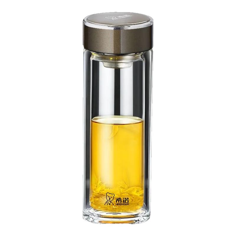 Xinuo 2024 Double-Layer Glass Tea Infuser Water Bottle