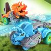 Dinosaur Toy Car Lovely Cartoon Tricerosaurus Battery Free Inertia Drive Forward Vehicle Toy Funny Dinosaur Transforming Children Toy Car