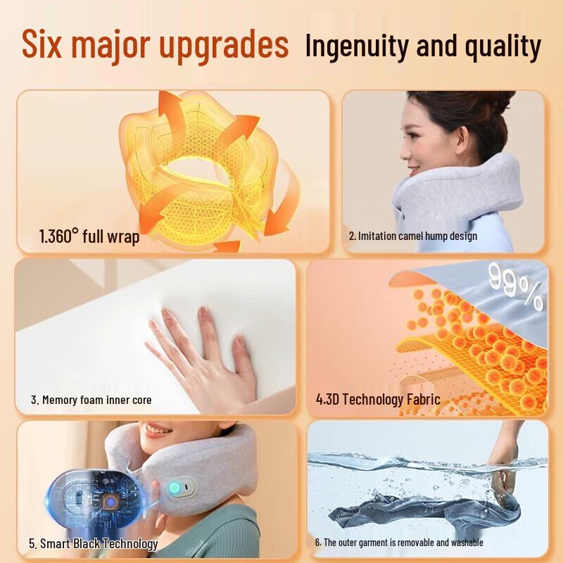 HEZHENG Portable U-shaped Neck Massager Pillow