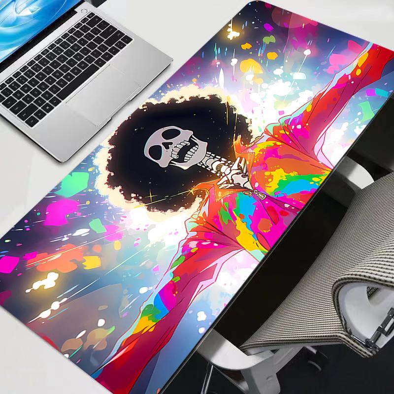 New Mouse Pads Big One Piece Roronoa Zoro Gamer Gaming Accessories Speed Keyboard Rubber Lock Edge Desk Mat Laptop Mousepad