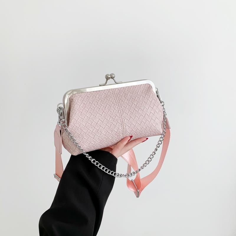 Knitting Thread Solid Hasp Evening Bag Fashion Versatile Shoulder Bags  New Fashion Hot Sale Chain Top-Handle Bags for Women