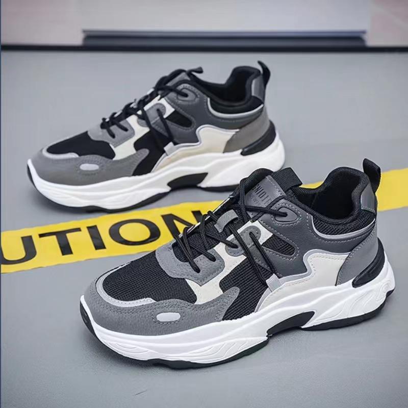 Pánské ležérní boty tenisky módní síťované šněrovací platformové běžecké boty studentské prodyšné univerzální měkká podrážka sportovní boty