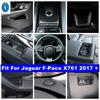 Gear Panel / Window Rises / Side Air Vent Cover Trim For Jaguar F-Pace X761 2017 -  Carbon Fiber Look Interior Accessories