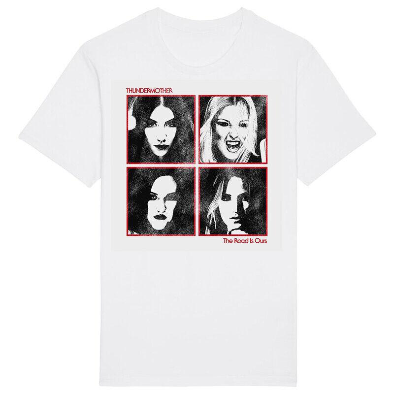Vtg Thundermother Band The Road Is Ours Cotton White S-5XL Unisex Shirt C2317 Unisex T-Shirt S