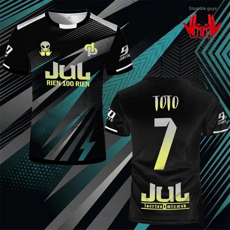 Summer Maillo Jul T-shirt Youth Training Breathable Quick Drying Football Jersey Men's Custom Outdoor Sports Tops Kids Fan Gifts
