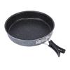 Camping Frying Pan 22cm Non Stick Coating Foldable Handle Outdoor Skillet Cooking Pan for Gas Stove Induction Cooker