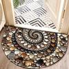 Colorful Pebble Welcome Door Mat - Non-Slip Rubber Backing, Absorbent Doormat for Indoor/Outdoor, Decorative Entrance Mat for Home, Porch