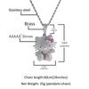 Collana carino in stile cartone animato con incastonatura di diamanti, collana con ciondolo gatto e fiocco rosa alla moda, gioielli da donna