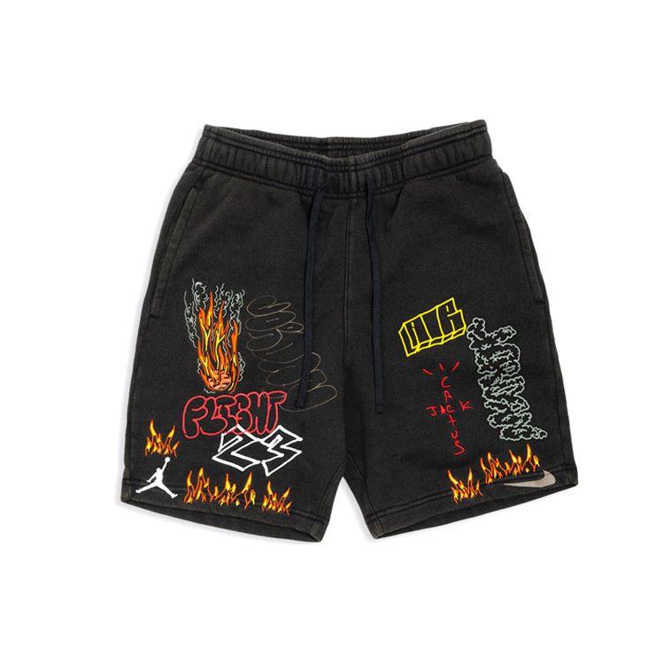 

Мужские флисовые вязаные шорты Air Jordan X Travis Scott, черные CK4027-010