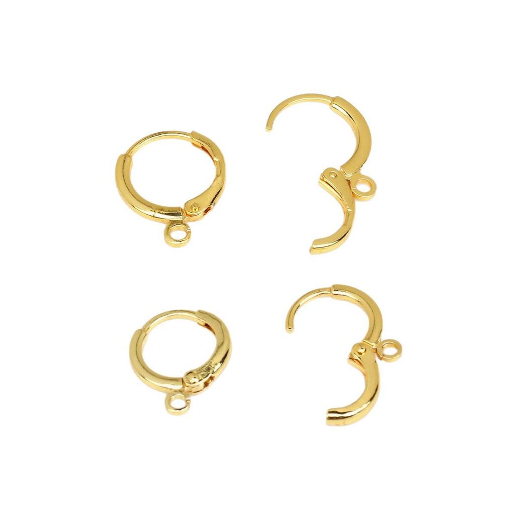 14K Gold Filled Round Hoop Components for DIY Jewelry