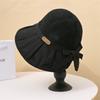 New bucket hat spring and autumn cotton labeling hat women's sunscreen sun hat big brim sun hat