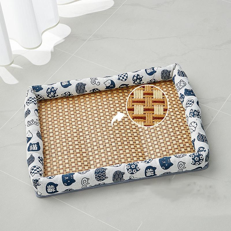 Pet Summer Mat Dog Cat Cooling Pad Moistureproof Rattan Wear Cat Mat Summer Cooling Pet Bed Quality Cool Cold 4 Size