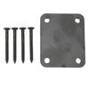 Electric Guitar Neck Plate Square Metal Back Mounting 4 Holes with Screws Bass Parts