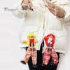 Jungen Handpuppen-Marionetten-Clown-Puppen-Spielzeug Zugseil Holzpuppe Interaktive Mädchen Kinder Piraten-Geburtstag Weihnachtsgeschenke