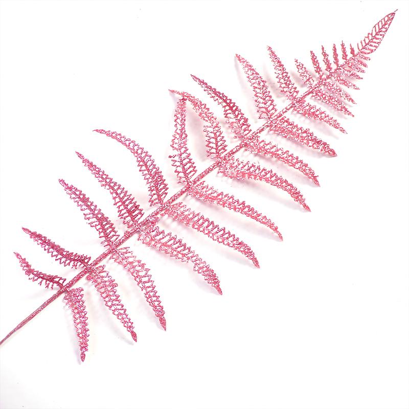 1PC Shiny Surface Decorations Artificial Leaves Romantic Atmosphere Durable DIY Christmas Party Scene Lightweight Wedding 44CM