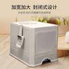 Large Foldable Enclosed Cat Litter Box with Odor Control Drawer Anti Splash Pet Toilet
