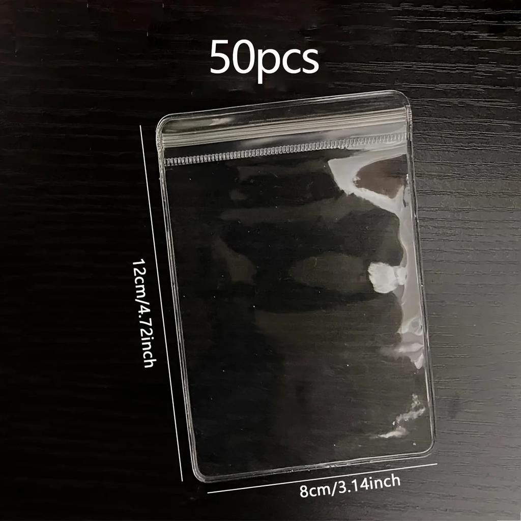 50pcs, Anti-oxidation Jewelry Bags, Clear Jewelry Zipper Bags, Small Jewelry Organizer, Ring Earring Storage Bags,