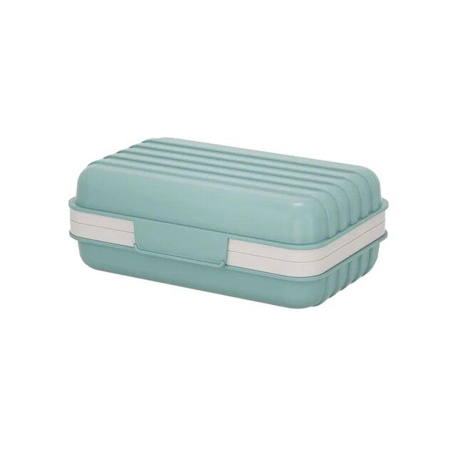 

Портативная мыльница для ванной комнаты с крышкой, креативная домашняя пластиковая мыльница, герметичная, сохраняет мыло сухим, мыльница, все необходимое для путешествий небесно-голубой