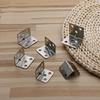10pcs Stainless Steel Right Angle Brackets, 90 Degree L-Shaped Support, Metal Joint Corner Braces for Furniture Shelves Construction with Screws