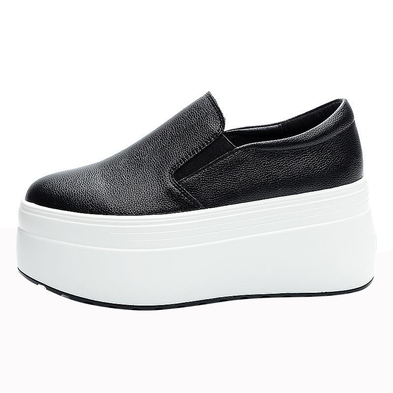 Fashion A Slip-on Small White Shoes Women 2025 Spring New Thick Soles Increase Women's Shoes Casual Everything Muffin Love Lazy
