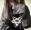 Evropský & Americký Podzimní Gotický Tmavý Punk Patch Dlouhý Rukáv Tričko Y2K Styl