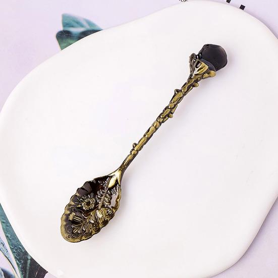 Koffielepel Kristallen Kop Vintage Dessertlepel Ergonomische Handgreep Tafelgerei voor Precieze Kruiding Serveren van Desserts Elegante Keukengerei