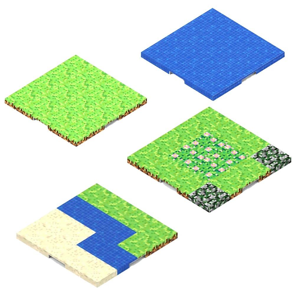 Animal Wheat Block Scene Building Mine World Magnetic Base Plate Magnetic Building Block Toys Children's Toys Gift DIY 2CM X045