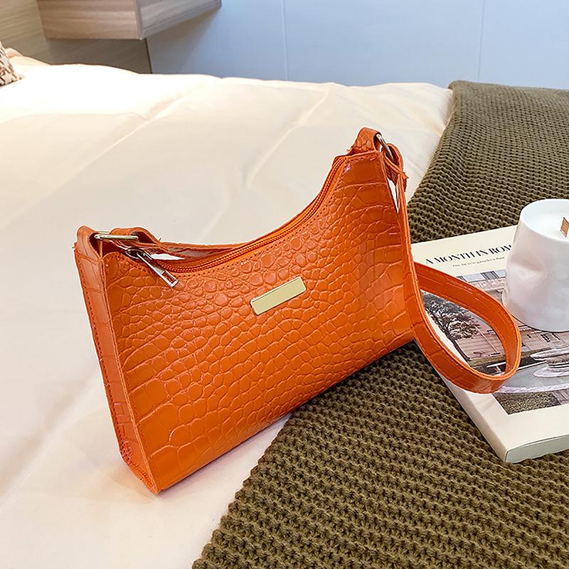 

Модная сумка на плечо с крокодиловым узором, сумка для подмышек для женщин, изысканная сумка через плечо, сумки, сумки для покупок оранжевый