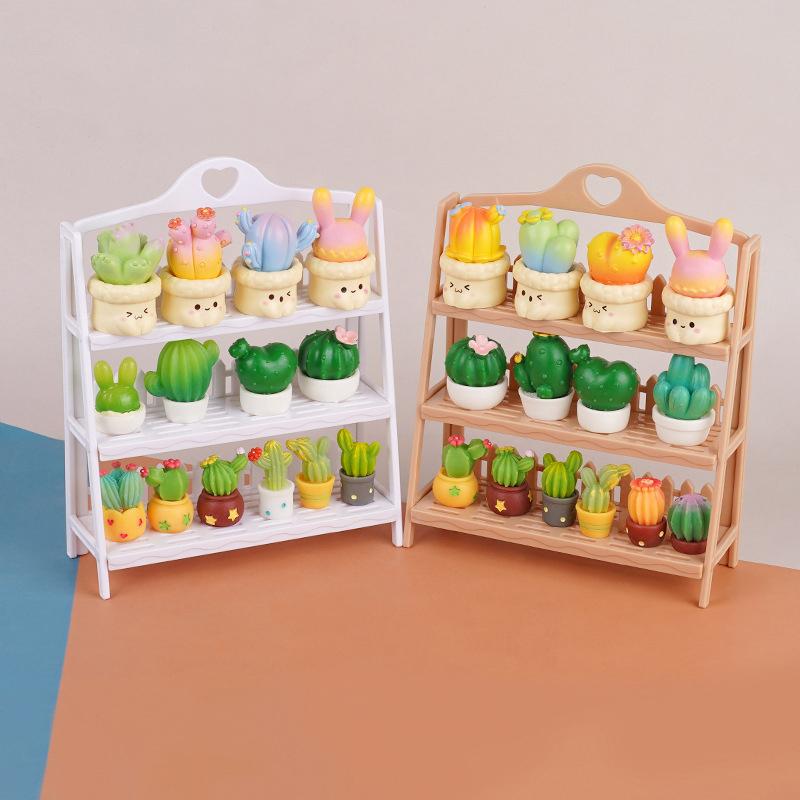 1/12 Dollhouse Display Shelf Bread Rack Flower Stand Model Dollhouse Mini Furniture Decoration Dolls House Accessories