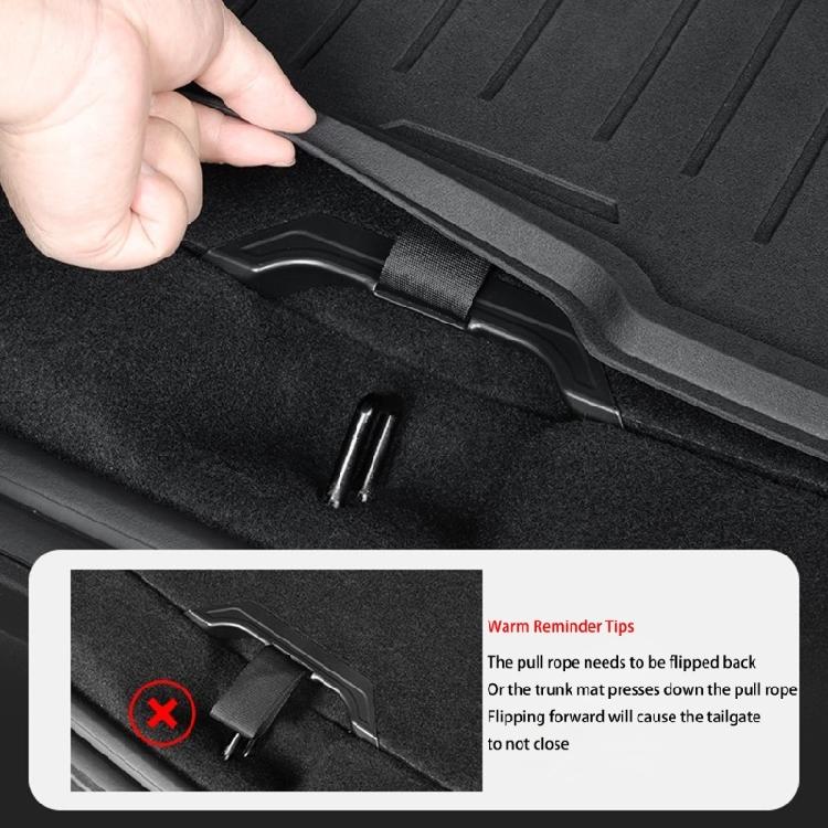 Trunk Release Assist Handle High Strength ABS Twist Resistant Cord Smooth Integration Interior Organizers for Vehicle