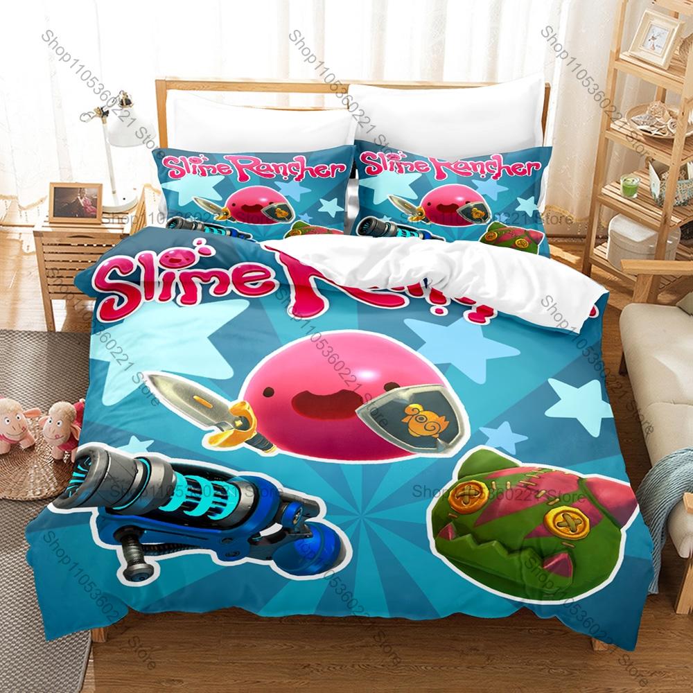 Personality Slime Rancher 2 Character Pattern Bedding New Polyester Duvet Cover Pillowcase For Gamers Gift