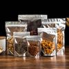 100Pcs Wholesale Clear Front Transparent Stand Up Smell Proof Resealable Ziplock Aluminum Foil Packaging Mylar Food Bag