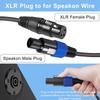 HAAMNING7 Speakon to XLR Cable, Speakon Male to XLR Female 3-Pin Cable, 22AWG Audio Speaker Adapter Extension Cord with Twist Lock, for Amplifiers,