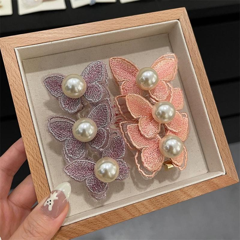 Schmetterling Perle Glattes Haarseil Haarbänder Stirnband Telefondraht Haarbänder Pferdeschwanz Haarseil