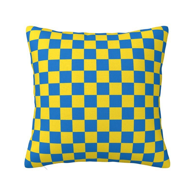Black And Green Checkered Cushion Cover xcm Polyester Soft Geometric Plaid Throw Pillow Case For Sofa Home Decor Pillowslip