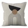 Nordic Geometric Brown Pillowcase Living Room Sofa Bedroom Pillow Yang Tao Bay Window Office Pillow