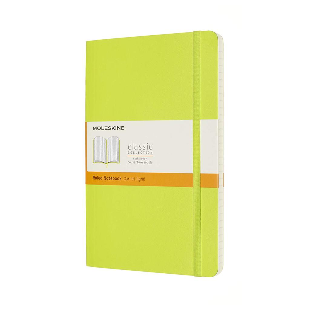 Moleskine Notebook Classic Notebook Soft Cover Ruled Large Size x Lemon Green QP616C2 (13cm 21cm)