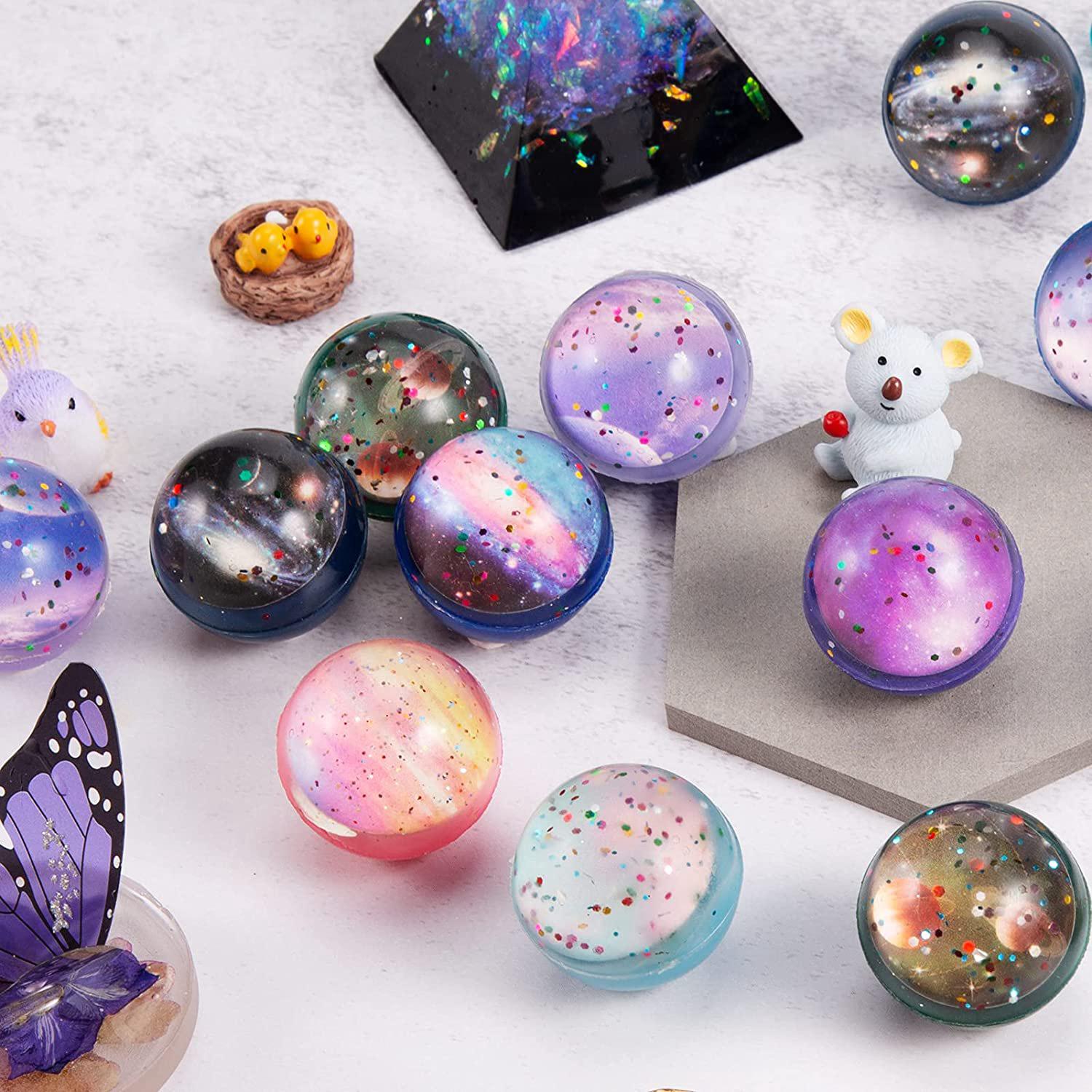 No. 32 Elastic Starry Sky Gashapon Bouncing Ball Toy - Universe Theme