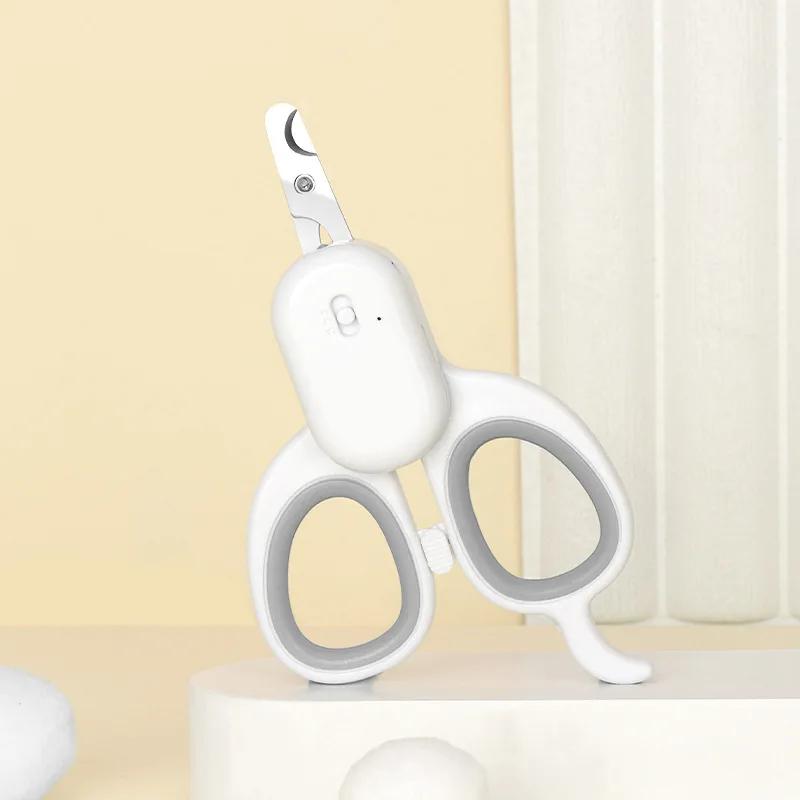 Simple Cat Nail Knife with LED Light Blood Thread Nail Clipper Double Light Pet Nail Clipper Cleaning Tool