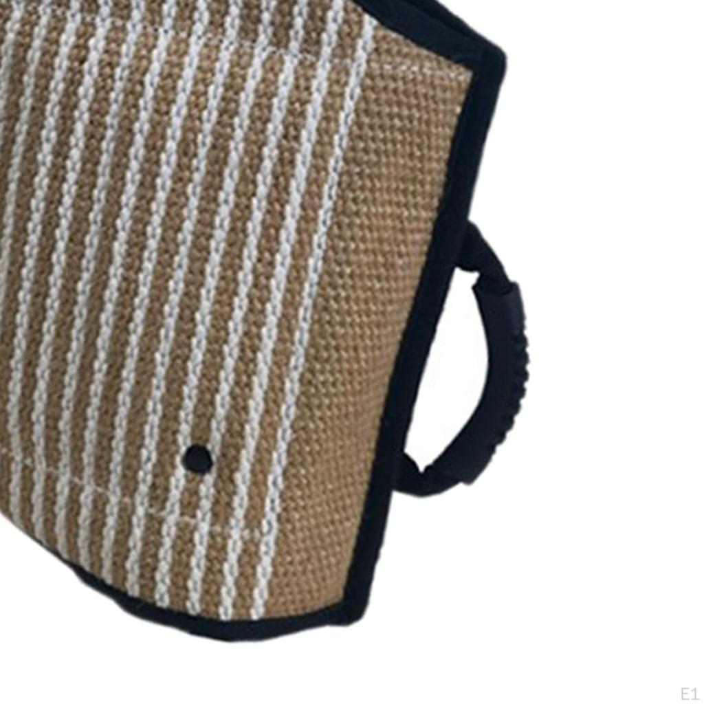 Soft Jute Cover Jump Training Dogs Chew Toys Tug for German Schutzhund Work Dog Young