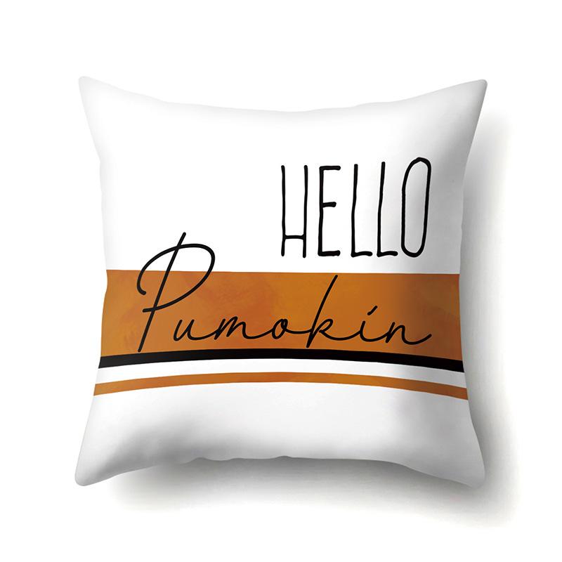 Thanksgiving Pillowcase Blessing Maple Leaf Pumpkin Sofa Cushion Cover Office Home Living Room Pillowcase