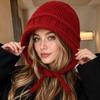 Ear Protection Knitted Beanie Hat Thickened Woolen Hat New Knitted Earmuff Hat  Women