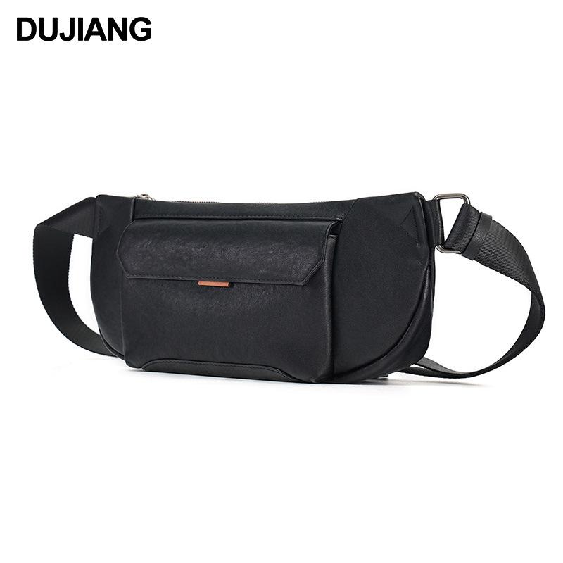 First Layer Cowhide Men S Business Chest Bag Genuine Leather Casual Outdoor Travel Messenger Bag Men S Premium Breast Bag