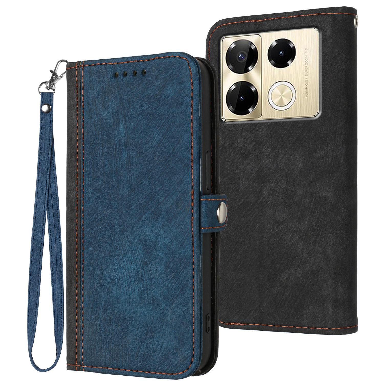 

YX0020 For Infinix Note 40 Pro 4G/5G/Note 40 Pro+ Case Wallet PU Leather Phone Cover Sapphire