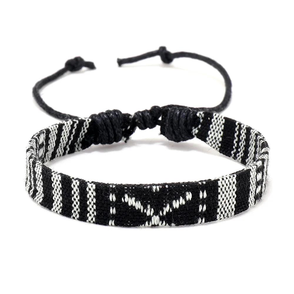 12Pcs/Set Nepal Colorful Bracelet Set For Women Ethnic Fabric Braided Rope Chain Bangle Men Bohemia Summer Jewelry Accessories