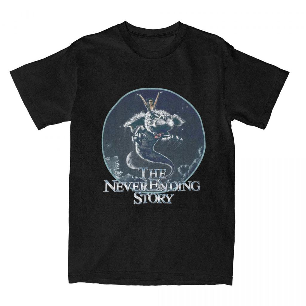 Men TShirt The Neverending Story TShirts Fashion Falkor Beach Tee Shirt Y2K Fun Printed Cotton Clothes Plus Size 6XL