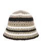 VANAKE Cream Striped Bucket Hat_Vb3Yamq304Z