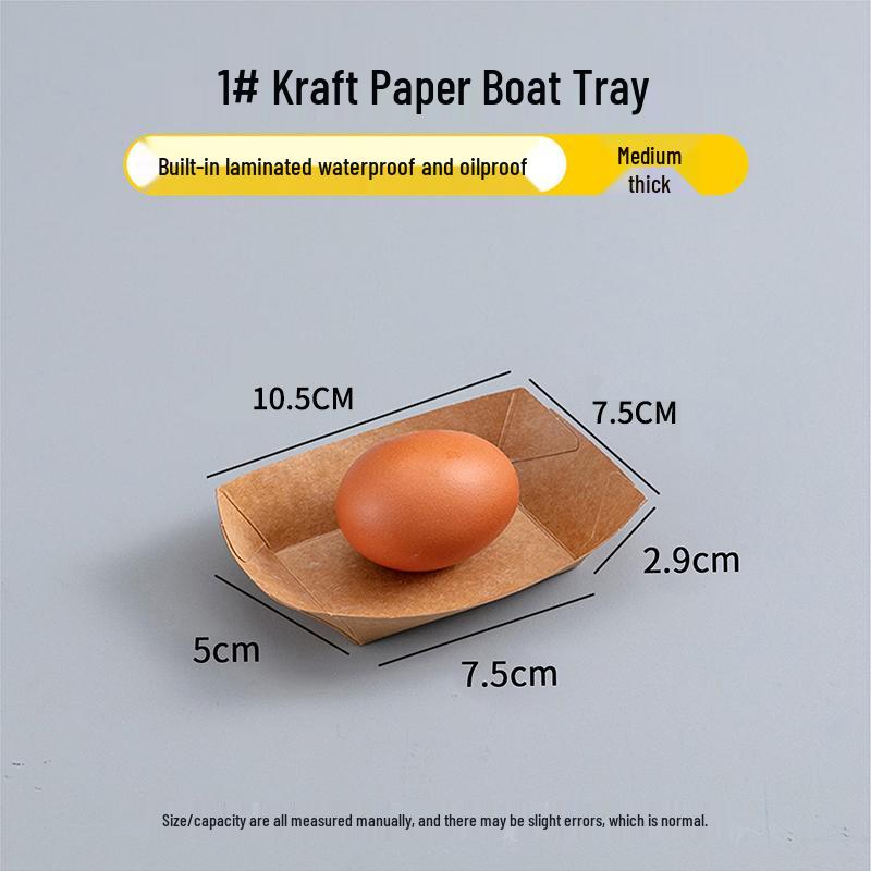 Kraft Paper Disposable Lunch Box - Rectangular Takeaway Box for Fried Chicken, Steak, BBQ, Snacks, and Meals