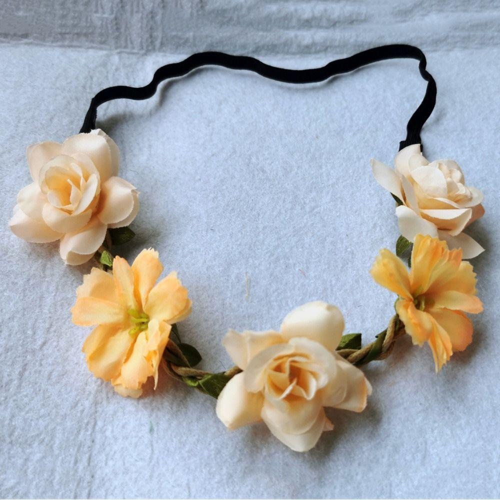 Handmade Floral Garland Simulated Flower Wedding Hair Accessories Dance Performance